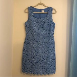 J crew basketweave scallop-edge dress